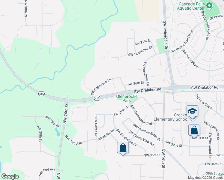 map of restaurants, bars, coffee shops, grocery stores, and more near 2509 Southwest Woodside Court in Ankeny