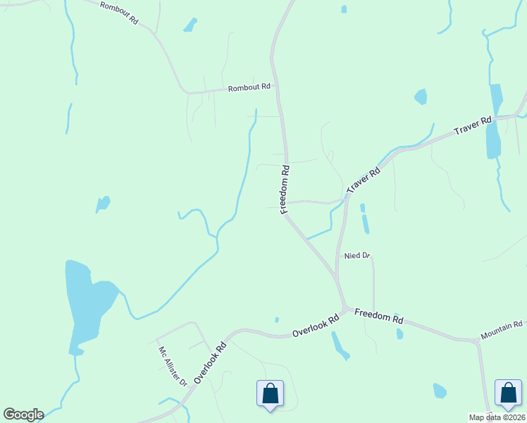 map of restaurants, bars, coffee shops, grocery stores, and more near 261 Freedom Road in Pleasant Valley