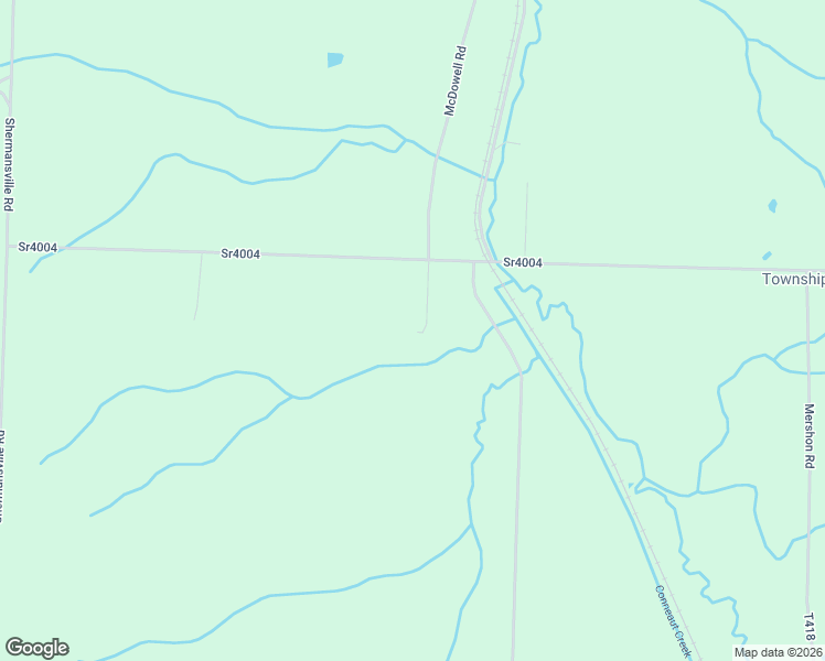 map of restaurants, bars, coffee shops, grocery stores, and more near 8979 Dicksonburg Road in Linesville