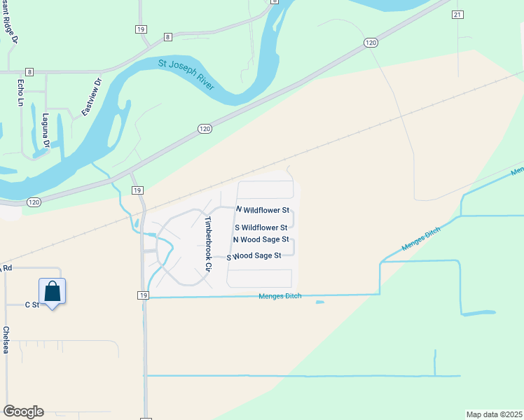 map of restaurants, bars, coffee shops, grocery stores, and more near 650 North Wildflower Street in Bristol