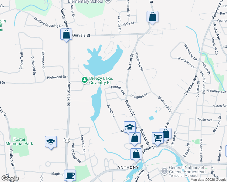 map of restaurants, bars, coffee shops, grocery stores, and more near 23 Irene Lane in Coventry