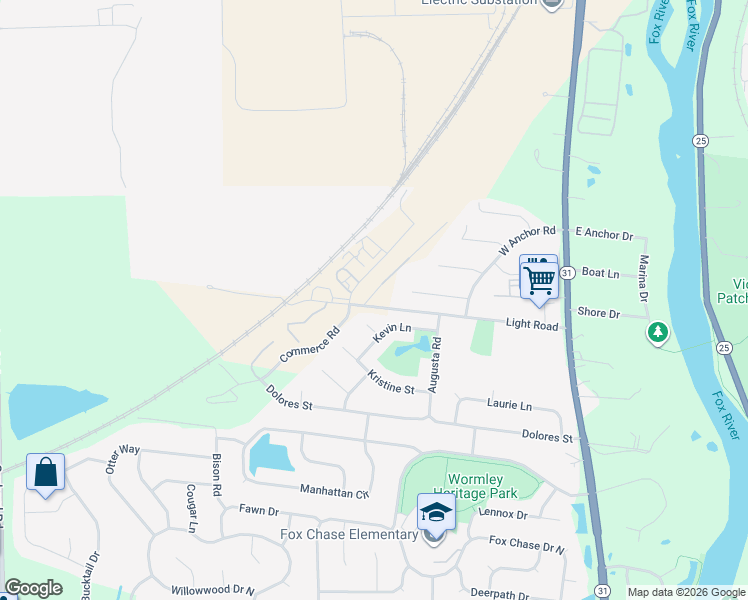 map of restaurants, bars, coffee shops, grocery stores, and more near 1805 Light Road in Oswego