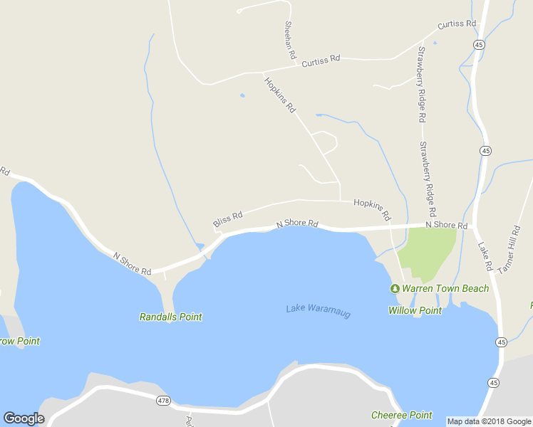 map of restaurants, bars, coffee shops, grocery stores, and more near 67 North Shore Road in Warren
