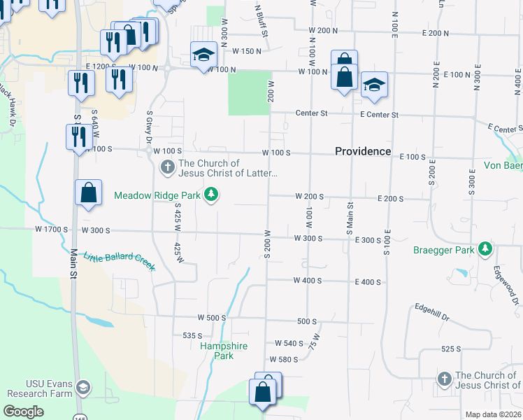map of restaurants, bars, coffee shops, grocery stores, and more near 225 South in Providence