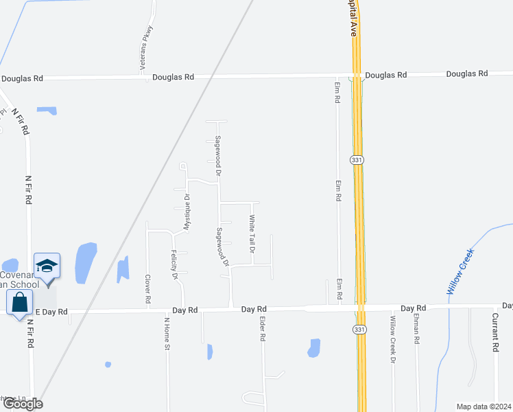 map of restaurants, bars, coffee shops, grocery stores, and more near 14276 Old Pine Lane in Mishawaka