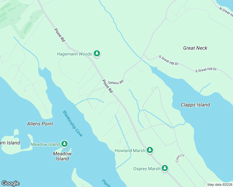 map of restaurants, bars, coffee shops, grocery stores, and more near 501 Point Road in Marion