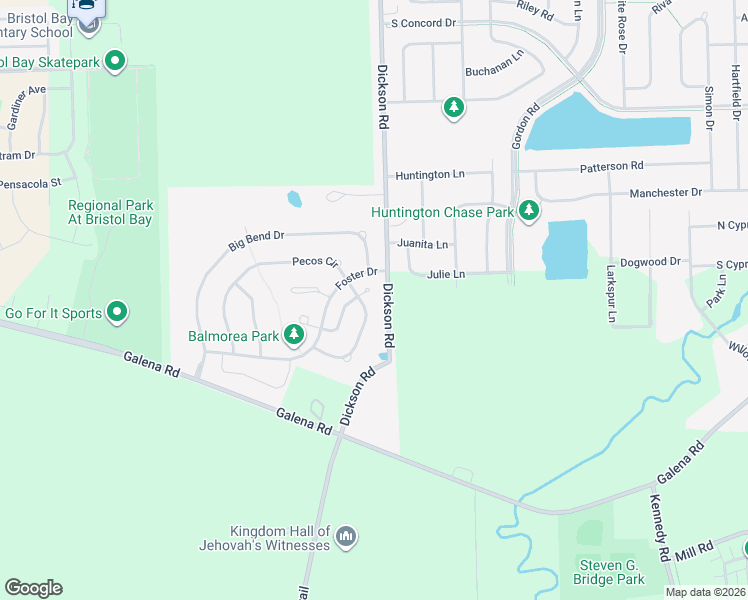 map of restaurants, bars, coffee shops, grocery stores, and more near 2626 Cielo Court in Montgomery