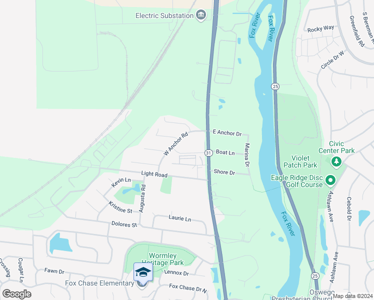 map of restaurants, bars, coffee shops, grocery stores, and more near 103 Harbor Drive in Oswego