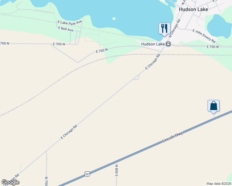 map of restaurants, bars, coffee shops, grocery stores, and more near 8037 East Chicago Road in New Carlisle