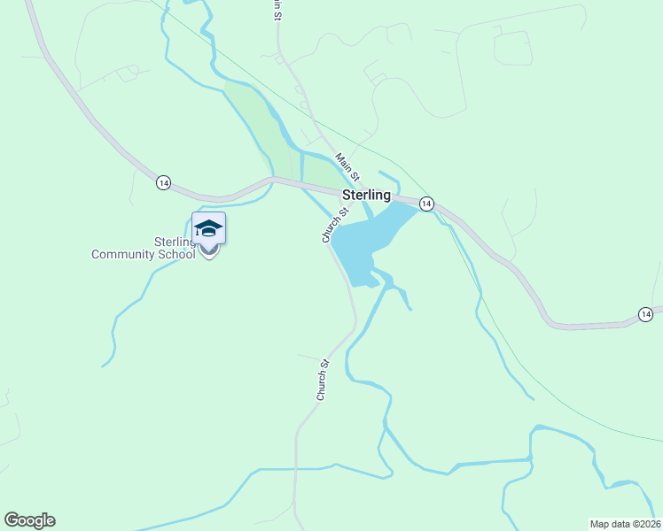 map of restaurants, bars, coffee shops, grocery stores, and more near 93 Church Street in Sterling