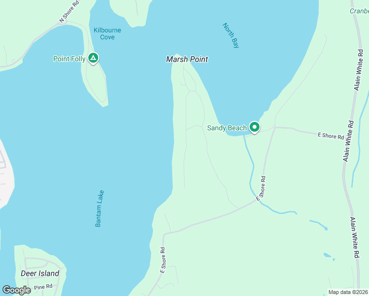 map of restaurants, bars, coffee shops, grocery stores, and more near 42 Marsh Point in Morris