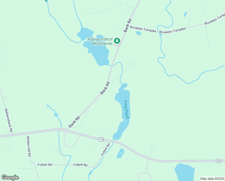 map of restaurants, bars, coffee shops, grocery stores, and more near 2 Old Brooklyn Turnpike in Windham