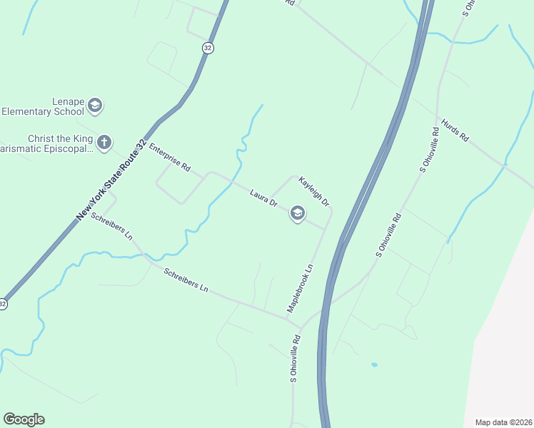 map of restaurants, bars, coffee shops, grocery stores, and more near 19 Laura Drive in New Paltz