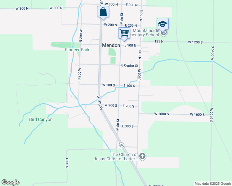 map of restaurants, bars, coffee shops, grocery stores, and more near 145 South Main Street in Mendon