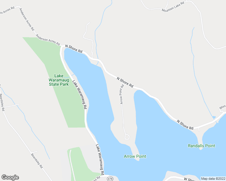 map of restaurants, bars, coffee shops, grocery stores, and more near 6 Arrow Point Road in Warren