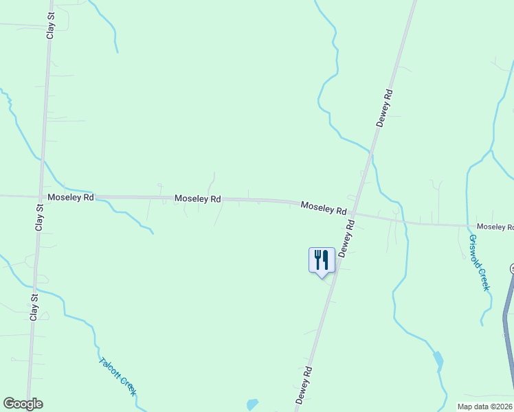 map of restaurants, bars, coffee shops, grocery stores, and more near 16069 Moseley Road in Madison