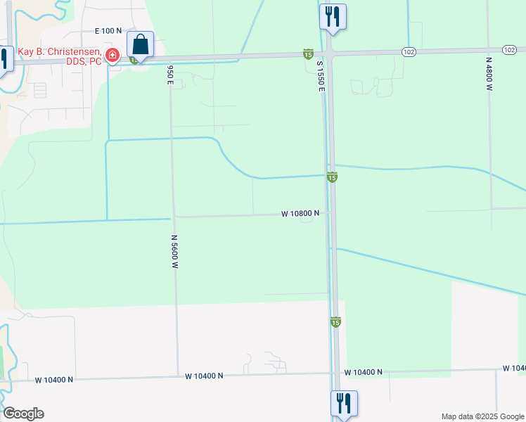 map of restaurants, bars, coffee shops, grocery stores, and more near 5378 West 10800 North in Tremonton
