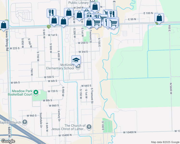 map of restaurants, bars, coffee shops, grocery stores, and more near 506 South Tremont Street in Tremonton