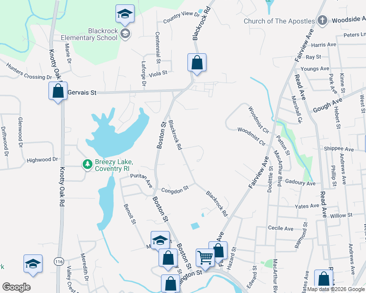 map of restaurants, bars, coffee shops, grocery stores, and more near 179 Blackrock Road in Coventry
