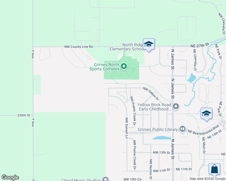 map of restaurants, bars, coffee shops, grocery stores, and more near 2321 Northwest Gabus Drive in Grimes