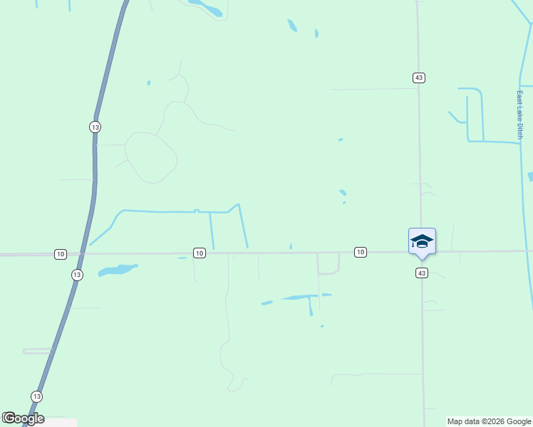 map of restaurants, bars, coffee shops, grocery stores, and more near 10931 County Road 10 in Middlebury
