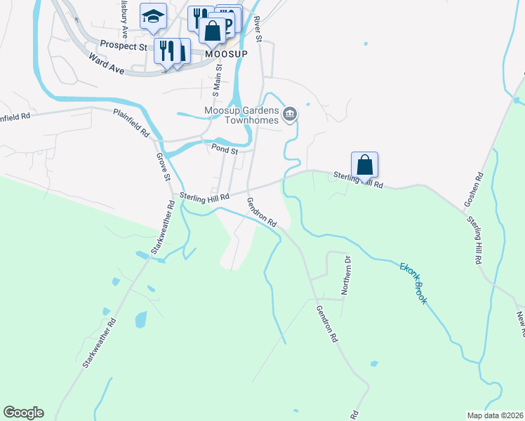 map of restaurants, bars, coffee shops, grocery stores, and more near 18 Gendron Road in Plainfield