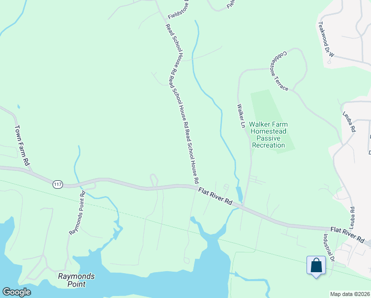 map of restaurants, bars, coffee shops, grocery stores, and more near 95 Read School House Road in Coventry