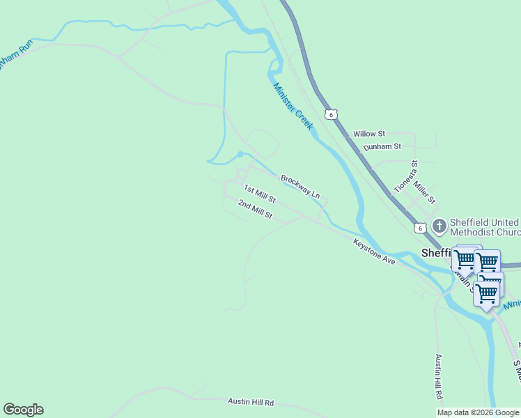 map of restaurants, bars, coffee shops, grocery stores, and more near 57 2nd Mill Street in Sheffield