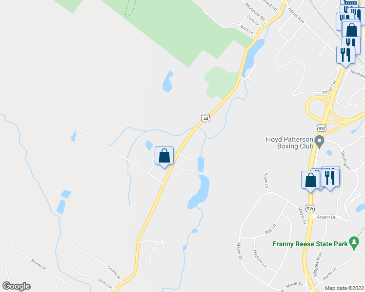 map of restaurants, bars, coffee shops, grocery stores, and more near 190 State Route 55 in Napanoch