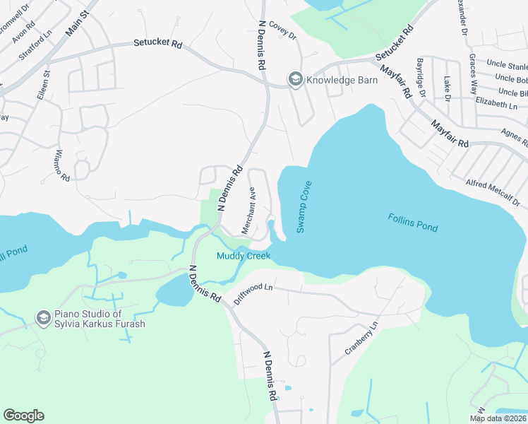 map of restaurants, bars, coffee shops, grocery stores, and more near 62 Merchant Avenue in Yarmouth