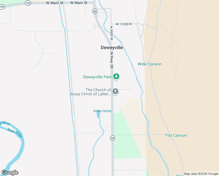map of restaurants, bars, coffee shops, grocery stores, and more near 10805 Utah 38 in Deweyville