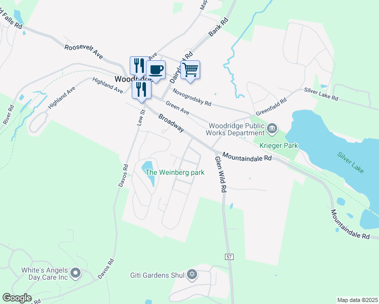map of restaurants, bars, coffee shops, grocery stores, and more near 2 1st Street in Monticello