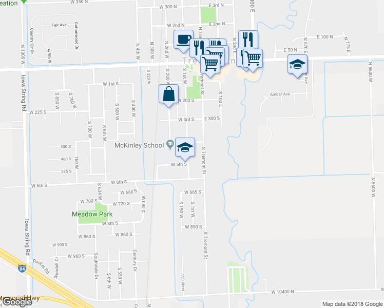 map of restaurants, bars, coffee shops, grocery stores, and more near 425 South 100 West in Tremonton