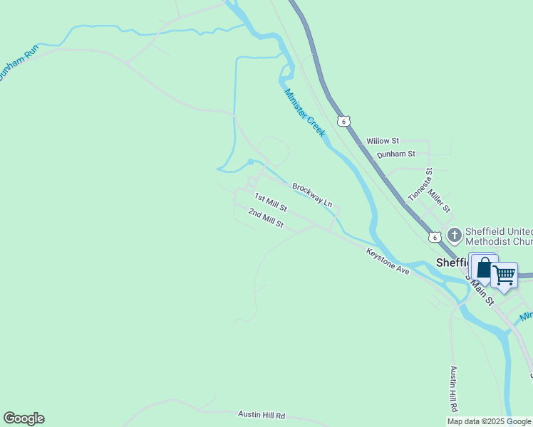 map of restaurants, bars, coffee shops, grocery stores, and more near 57 2nd Mill St in Sheffield
