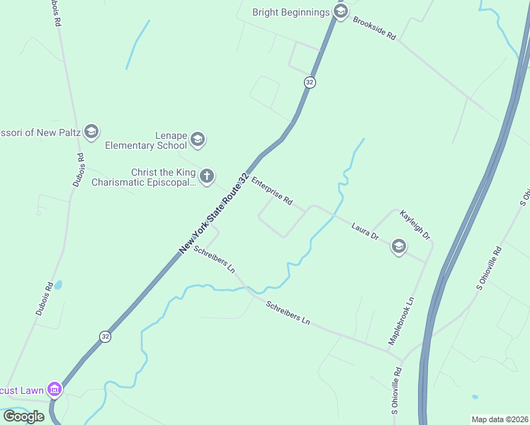 map of restaurants, bars, coffee shops, grocery stores, and more near 11 Angel Road in New Paltz