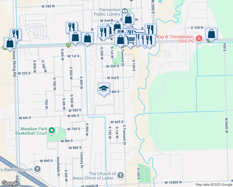 map of restaurants, bars, coffee shops, grocery stores, and more near 425 South 100 West in Tremonton