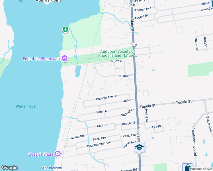 map of restaurants, bars, coffee shops, grocery stores, and more near 133 Windward Lane in Bristol