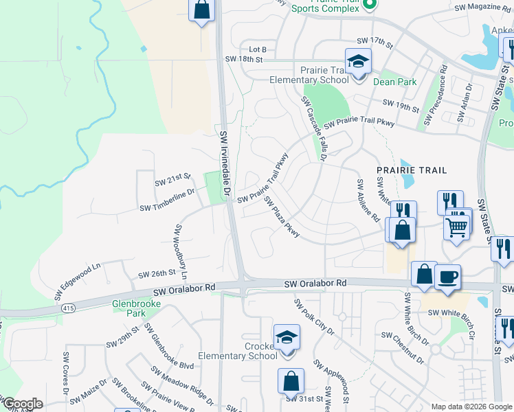 map of restaurants, bars, coffee shops, grocery stores, and more near 2710 Southwest Plaza Parkway in Ankeny
