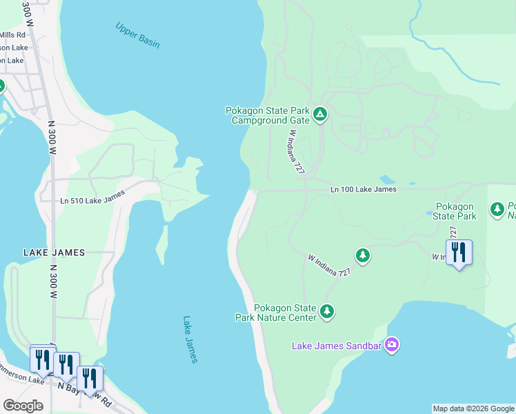 map of restaurants, bars, coffee shops, grocery stores, and more near 497-499 Ln 100 Lake James in Fremont