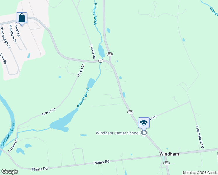 map of restaurants, bars, coffee shops, grocery stores, and more near 149 North Road in Windham