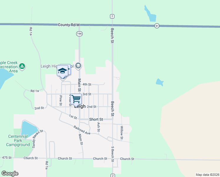 map of restaurants, bars, coffee shops, grocery stores, and more near 408-1460 Beech Street in Leigh