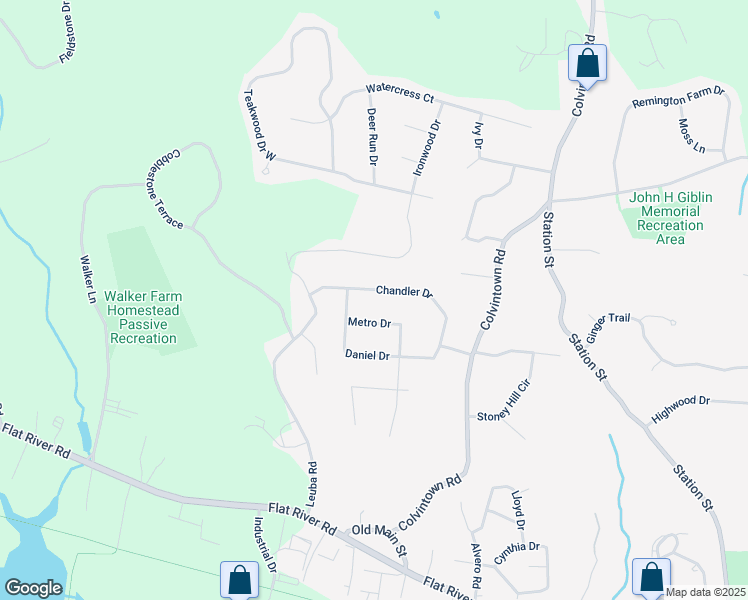 map of restaurants, bars, coffee shops, grocery stores, and more near 30 Chandler Drive in Coventry