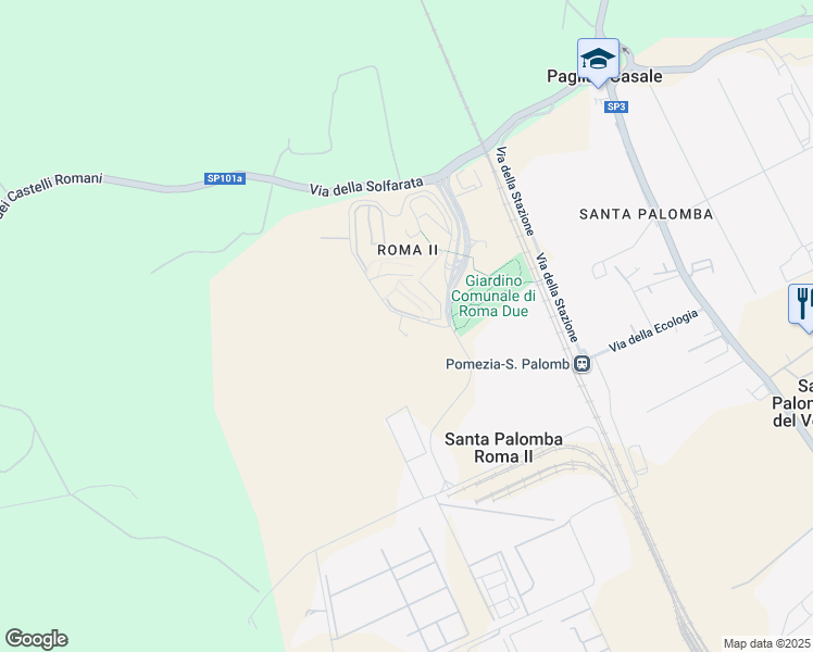 map of restaurants, bars, coffee shops, grocery stores, and more near 22 Viale delle Arti in Città metropolitana di Roma Capitale