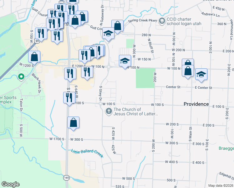 map of restaurants, bars, coffee shops, grocery stores, and more near 46 410 West in Providence