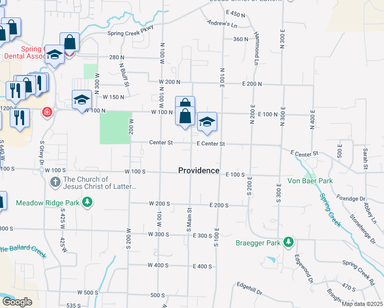 map of restaurants, bars, coffee shops, grocery stores, and more near 20 South Main Street in Providence