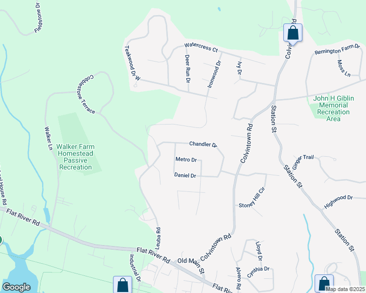 map of restaurants, bars, coffee shops, grocery stores, and more near 30 Chandler Drive in Coventry