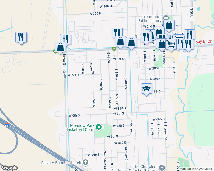 map of restaurants, bars, coffee shops, grocery stores, and more near 346 S 600 W in Tremonton