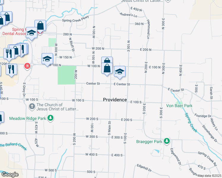 map of restaurants, bars, coffee shops, grocery stores, and more near 20 South Main Street in Providence