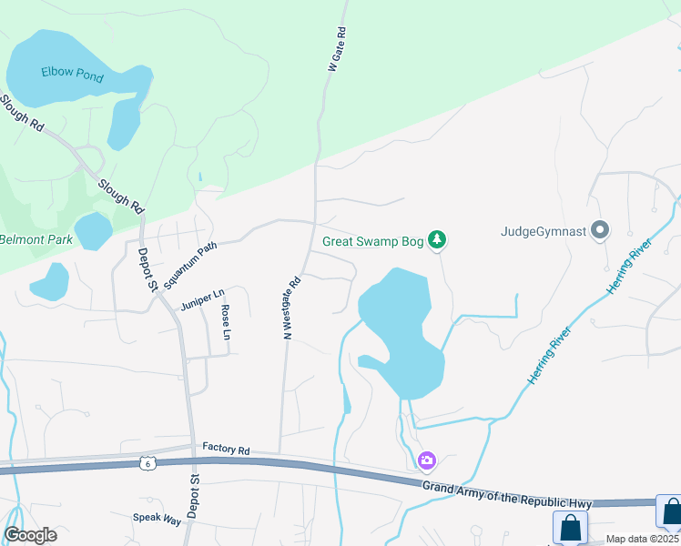 map of restaurants, bars, coffee shops, grocery stores, and more near 16 Cahoon Lane in Harwich
