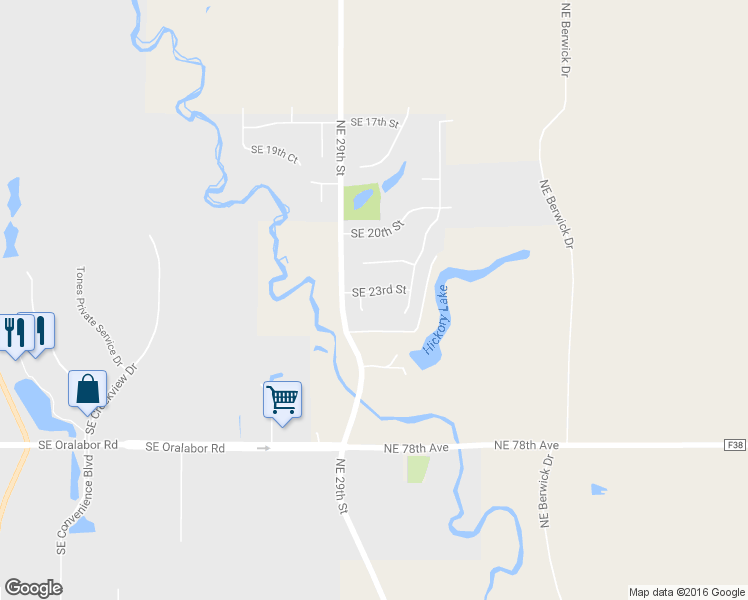 map of restaurants, bars, coffee shops, grocery stores, and more near 3107 Southeast 23rd Street in Ankeny